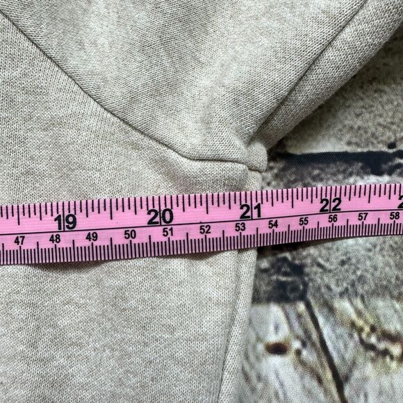 The North Face Sweater Womens Medium Beige Orange‎ Graphic Logo Pullover Hoodie - Picture 6 of 9